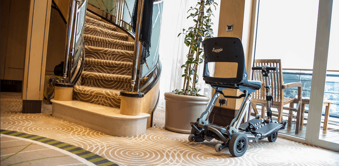 Portable mobility scooter on cruise ship