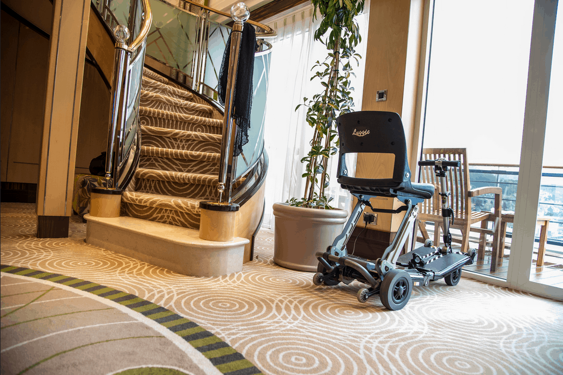 Portable mobility scooter on cruise ship